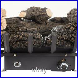 Pleasant Hearth Wildwood 18 in. Vent-Free Dual Fuel Gas Fireplace Logs