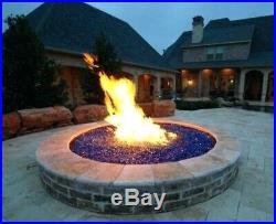 Premium Reflective Blue Fire Glass Fireplace Beads Fire Pit Drops Rocks 10 lb