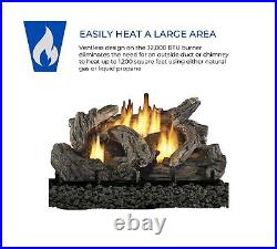 ProCom PCNSDS24RT Dual Fuel Ventless Fireplace Logs Set with Remote Control