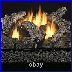 ProCom PCNSDS24RT Dual Fuel Ventless Fireplace Logs Set with Remote Control