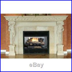 Propane Gas Fireplace Logs Vent Free with Thermostatic Control Automatic Shutoff