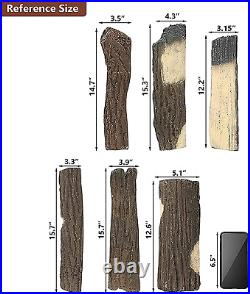 Qulimetal Ceramic Wood Logs Set for All Types of Indoor Gas Inserts, Ventless &