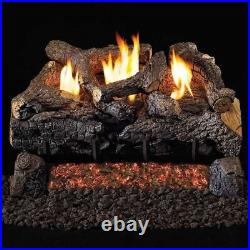 RH Peterson Real Fyre 24-inch Evening Fyre Charred WithVent-free Electronic NG/LP