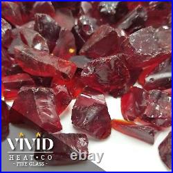 RUBY RED 1/2 3/4 Fire Glass Fireplace & Fire Pit Fireglass Glass Crystals