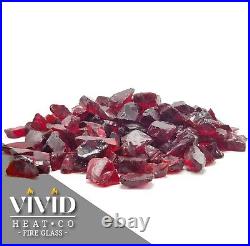 RUBY RED 1/2 3/4 Fire Glass Fireplace & Fire Pit Fireglass Glass Crystals