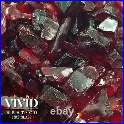 RUBY RED 1/2 3/4 Fire Glass Fireplace & Fire Pit Fireglass Glass Crystals