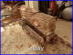 Rare Antique Straight and Richard Gas Fireplace Log
