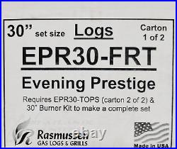 Rasmussen 30 Evening Prestige Vented Gas Log 3 Piece Set, Logs Only