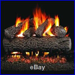 Real Fyre 18 Post Oak Log Set With Vented G4 Burner Match Light