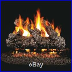 Real Fyre 18 Rustic Oak Log Set With Vented G45 Burner Match Light