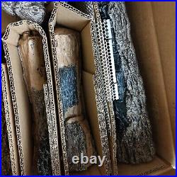 Real Fyre CHS-24 Charred Oak Split Logs 24 Log ONLY Set NEW READ