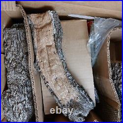 Real Fyre CHS-24 Charred Oak Split Logs 24 Log ONLY Set NEW READ