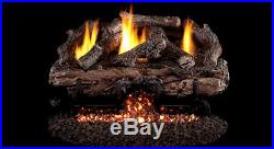 Real Fyre Charred Aged Split 18 Vent Free Gas Log Natural Gas with Remote