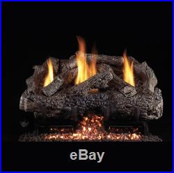 Real Fyre Charred Frontier Oak 16 Vent Free Gas Log Propane with Remote