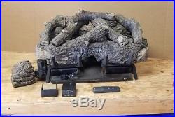 Real Fyre Charred Frontier Oak Vent Free Logs G10 24 Burner With Remote Natural