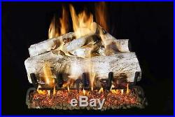 Real Fyre Mountain Birch Vented Gas Logs, Logs Only, See-Thru, 18