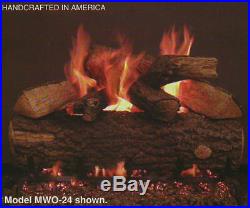 Real Fyre Weathered Oak 30 Vented Gas Log Propane Remote