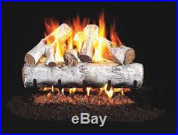 Real Fyre White Birch Vented Gas Logs, 18