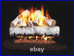 Realfyre White Birch Vented Gas Logs (W-24), 24-Inch