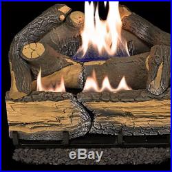 Recon Cedar Ridge Hearth 18in 30,000-BTU Dual-Burner Ventless Gas Fireplace Log