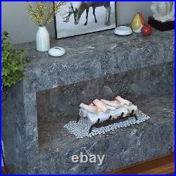 Regal Flame 6PC 22 Ceramic Propane Gel Ethanol Gas Fireplace FirePit Logs Birch