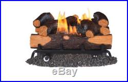 Remington 18 Fireplace Logs Dual-Burner Vent-Free Natural Gas with Thermostat