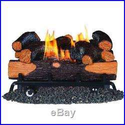 Remington 18-in 30000-BTU Dual-Burner Vent-free Gas Fireplace Logs with Thermost