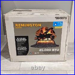 Remington 18-in 45000-BTU Pan-Burner Vented Gas Fireplace Logs