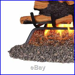 Remington 24 Inch Backwoods Split Vented 55,000 BTU Natural Gas Log Burner Set