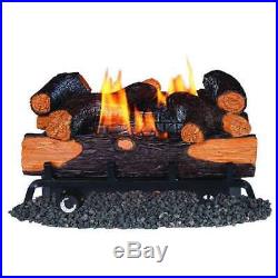 Remington Dual-Burner Vent-free Natural Gas Fireplace Logs withThermostat Log Set