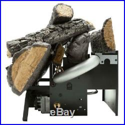 Savannah Oak 18 in. Vent-Free Natural Gas Fireplace Logs with Remote