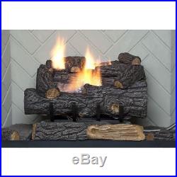 Savannah Oak 18 in. Vent-Free Natural Gas Fireplace Logs with Remote By Emberglow