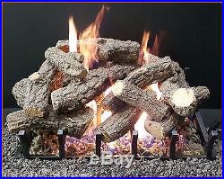 Sierra Majestic Oak Gas Log Kit with Bi-Flo Burner Nat. Gas 24 Vented Gas Log