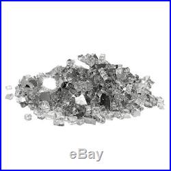 Sparkling Silver 1/2 Premium Reflective Fire Glass for Fireplace and Fire Pit