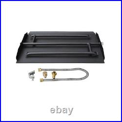 Stanbroil 22.5 Natural Gas Powder Coated Steel Fireplace Triple Flame Pan Bu