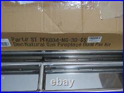 Stanbroil Stainless Steel Natural Gas Fireplace Dual Flame Pan Burner Kit 26.5
