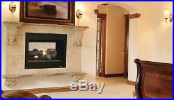 Superior DRT35ST Clean View Direct Vent See-Through Gas Fireplace with Log Set