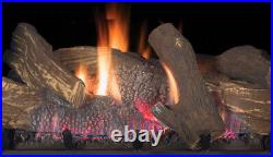 Superior DRT63ST Two-Sided See Through Gas Fireplace with Split Oak Log Set
