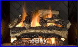 Sure Heat Charred Oak Vented Gas Logs, 24-Inch 50,000 BTU