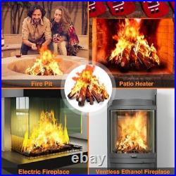 Uniflasy 16 Large Gas Fireplace Logs and Ceramic Pine Corns, Fireplace Decor