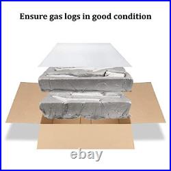 Uniflasy 26.8 Gas Fireplace Log Set, Ceramic White Birch for Intdoor Inserts