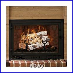 Uniflasy Gas Fireplace Log Set Ceramic White Birch for Intdoor Inserts, Vente