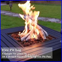 Uniflasy Gas Fireplace Logs 6pcs Ceramic White Birch Wood Firepit Gas Logs fo