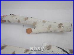 Utheer Ceramic Faux Log Inserts for Indoor Gas Fireplace, White Birch, 26.8