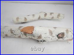 Utheer Ceramic Faux Log Inserts for Indoor Gas Fireplace, White Birch, 26.8