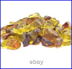 VIVID Amber Yellow Ember Premium Blend 1/2 Fireplace Fire Pit Fireglass Glass