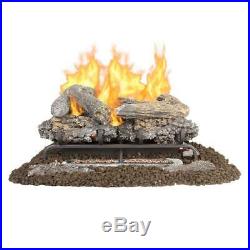 Valley Oak 24 in. Vent-Free Dual Fuel Gas Fireplace Logs with Remote