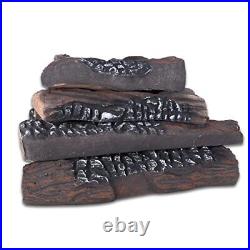 Vchin Gas Fireplace Logs 10 Piece Ceramic Logs for Fireplace and Fire Pit Hea