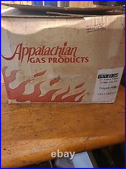 Vent Free NOS Propane Gas Appalachian USA Flame Fireplace Insert W 9 Pc Logs 24