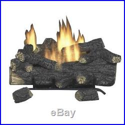 Vent Free Propane Gas Fireplace Logs With Remote Control Savannah Oak 18 Inch